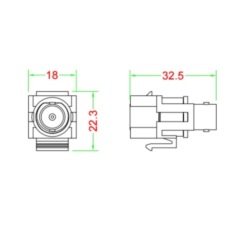 Hyperline KJ1-BNC-D-WH