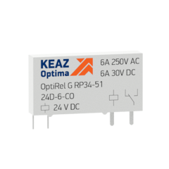 Реле коммутационное Реле промежуточное OptiRel G RP34-51-24D-6-CO КЭАЗ 281143