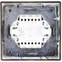 Выключатель 1-кл. 1п СП Мира 10А IP20 со вставкой черн. бархат LEZARD 701-4242-100