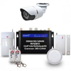 Комплекты сигнализации с камерой Сапсан Sapsan GSM MMS 3G CAM с датчиками, 1 уличной в/камерой, функцией Видеозвонок