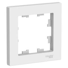 Рамка декоративная для электроустановочных устройств Рамка 1-м AtlasDesign бел. SE ATN000101