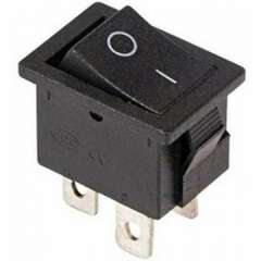 Переключатель кнопочный миниатюрный Выключатель клавишный 250В 6А (4с) ON-OFF черн. Mini (RWB-208; SC-768) Rexant 36-2146