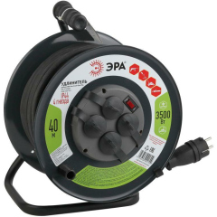 Удлинитель силовой RMx-4es-3x2.5-40m-IP44(KG) на метал. катушке с/з 4гнезда 40м КГ 3х2.5 Эра Б0043059
