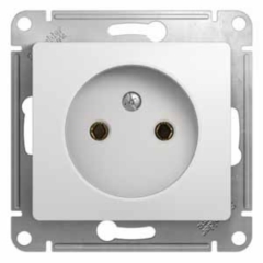 Розетки силовые Schneider Electric Glossa Бел Розетка без заземления (GSL000141)