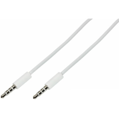 REXANT Аудио кабель 3,5 мм штекер-штекер 0,5М белый (18-1105)