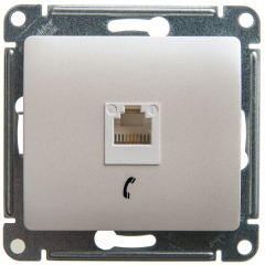 Schneider Electric Glossa Перламутр Мех Розетка телефонная RJ11 (GSL000681T)