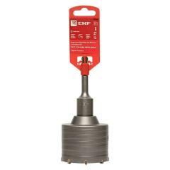 Коронка по бетону Коронка буровая по бетону с оснасткой TCT-72 М22 SDS-plus Master EKF tct-72-m22