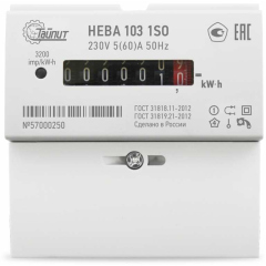 Счетчики электроэнергии Счетчик НЕВА 103 1S0 1ф 5-60А 220В 1 класс точн. 1 тариф DIN-рейка Тайпит 6121129