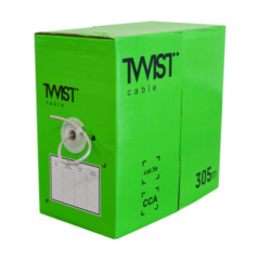 Кабели Ethernet TWIST UTP 4 cat.5e, 305, CCA, 24awg, Indoor, PVC