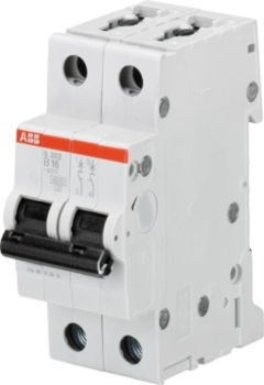 Аппараты защиты от сверхтоков и токов утечки (автоматические выключатели, УЗО, диффавтоматы) ABB S202 Автоматический выключатель 2P 16А (B) 6kA (2CDS252001R0165)