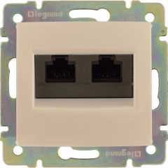 Legrand Valena Крем Розетка RJ45 UTP кат6 2в с захватами (774147)