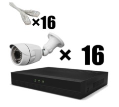 Готовые комплекты видеонаблюдения AltCam Комплект IP "Улица" на 16 камер
