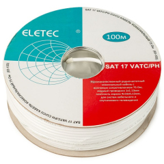 ELETEC Кабель коаксиальный SAT 17 VATC/PH Cu/Cu75 Ом, 100 м (03-155)