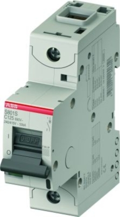 Аппараты защиты от сверхтоков и токов утечки (автоматические выключатели, УЗО, диффавтоматы) ABB S801S Автоматический выключатель 1P 6A (C) (2CCS861001R0064)