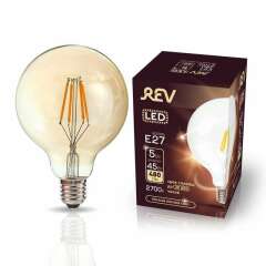 Лампа светодиодная филаментная PREMIUM (FILAMENT) 5Вт G95 шар 2700К тепл. E27 480лм REV 32433 1