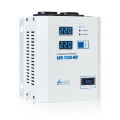 Стабилизаторы напряжения Стабилизатор SVC AVR-1000-WP, 1000ВА / 1000Вт, 220В, 50 Гц, белый, 315*255*120 мм