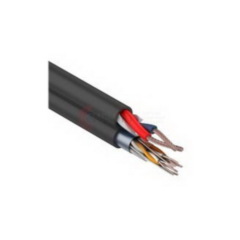 Кабель комбинированный REXANT Мульти-кабель FTP 4PR 24AWG CAT5e + 2х0.75мм²., 200м., черный, OUTDOOR (01-4044)