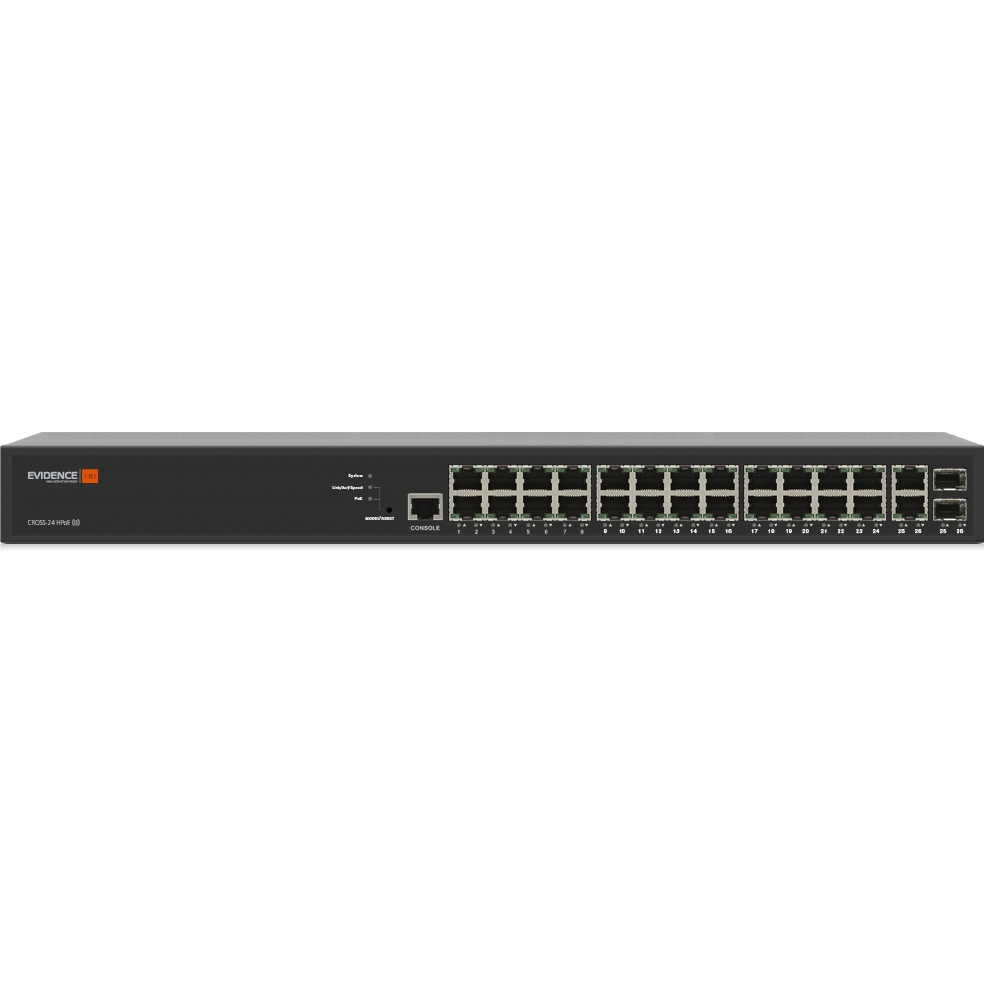Коммутаторы POE Evidence Evidence Cross - 24/HPoE Plus(II) передатчик ip видеосигнала по коаксиальному кабелю evidence evidence cross 1 rg hpoe
