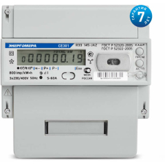 Счетчики электроэнергии Счетчик CE 301 R33 145-JAZ 3ф 5-60А 1 класс точн.; многотариф. универс. креп. RS485 оптопор. юр. лица Екат. вр. Энергомера 101004002008841-TP103