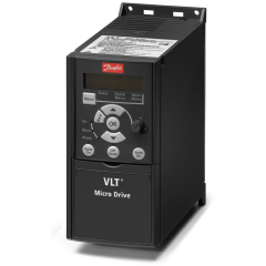 Преобразователь частоты низковольтный до 1 кВ Преобразователь частотный VLT Micro Drive FC 51 2.2кВт (380-480 3ф) без панели оператора Danfoss 132F0022