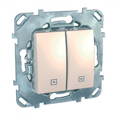 Выключатели, переключатели и диммеры Schneider Electric SE Unica Беж Кнопка жалюзийная (MGU5.207.25ZD)