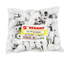 TV-разъем штекер без пайки белый угловой REXANT  (05-2061)