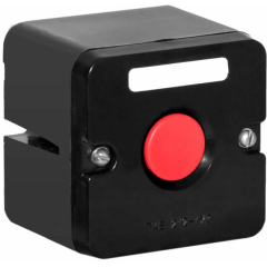 Передняя часть (головка) нажимной кнопки Пост кнопочный ПКЕ-212/1 кнопка "Стоп" красн. Электродеталь ПКЕ-212/1.1К.С
