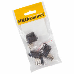 Разъемы видео Разъем высокочастотный на кабель, штекер BNC под винт с колпачком, угловой, (3шт.) (пакет)  PROconnect
