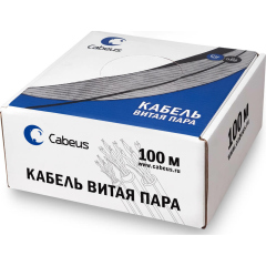 Кабели Ethernet Cabeus UTP-4P-Cat.5e-SOLID-YL-100