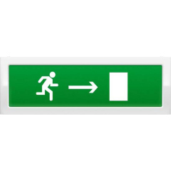 Рубеж ОПОП 1-8 220В "бегущий человек+стрелка вправо", фон зеленый