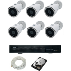 Готовые комплекты видеонаблюдения IPTRONIC Комплект IP дом/дача Bullet Kit 6