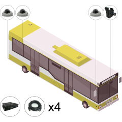 Комплект видеонаблюдения для автобуса под ПП № 969 (офлайн SD)