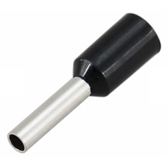 Наконечник кабельный трубчатый для медных проводников REXANT Наконечник штыревой втулочный изолированный F-8 мм 1.5 мм² (НШВи 1.5-8) черный (08-0814)