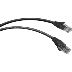 Патч-корды медные Cabeus PC-UTP-RJ45-Cat.6-1m-BK