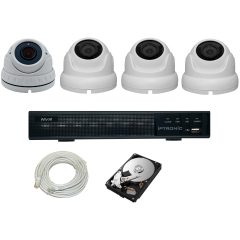 Готовые комплекты видеонаблюдения IPTRONIC Комплект IP дача/магазин Dome Kit 3-1