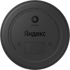 Умная колонка Яндекс Станция Мини Плюс Черная с часами с Алисой (YNDX-00020)