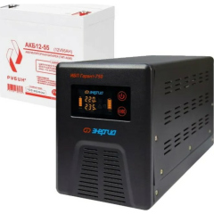 Комплекты ИБП с внешним аккумулятором ИБП Гарант-750 12В Энергия + Аккумулятор АКБ Рубин 12-55