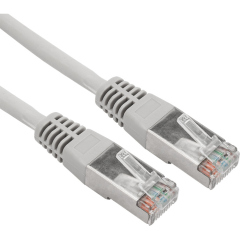 Патч-корды медные Шнур коммутационный, патч-корд F/UTP RJ45-RJ45, CAT 5e, LSZH серый, 0,5м REXANT