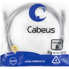 Cabeus PC-UTP-RJ45-Cat.6-2m-LSZH