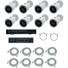 Готовые комплекты видеонаблюдения IPTRONIC Комплект IP дача/коттедж Bullet Kit 8