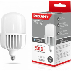 Лампа светодиодная высокомощная 100Вт E27 (+переходник E40) 9500Лм AC140~265В 6500K REXANT (604-072)