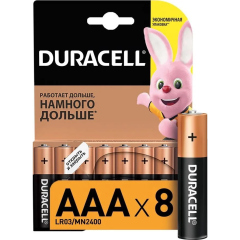 Батарейки, аккумуляторы, зарядные устройства Россия Батарейки Duracell AAA/LR03-8BL Basic бл/8
