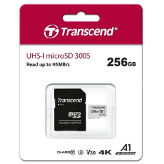 Transcend TS256GUSD300S-A High Performance, microSDXC UHS-I U3, V30, A2 [R/W - 100/85 MB/s] с адаптером