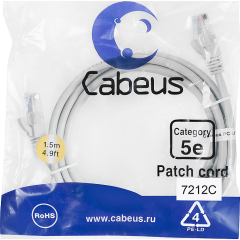 Cabeus PC-UTP-RJ45-Cat.5e-1.5m