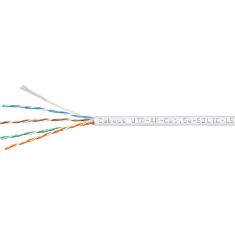 Купить Cabeus UTP-4P-Cat.5e-SOLID-LSZH-WH Кабель «витая пара» (LAN) для структурированных систем связи - ВИДЕОГЛАЗ Москва
