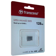 Transcend TS128GUSD300S-A microSDXC Class 10 U3, V30, A1 300S + адаптер