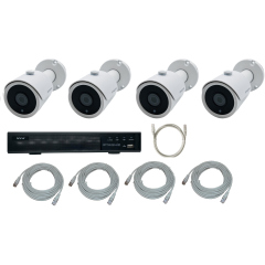Готовые комплекты видеонаблюдения IPTRONIC Комплект IP дача/коттедж Bullet Kit 4-POE