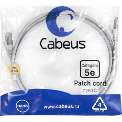 Патч-корды медные Cabeus PC-FTP-RJ45-Cat.5e-2m