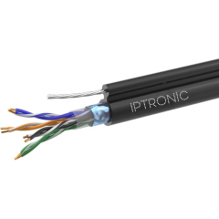 Кабели Ethernet IPTRONIC IPT-M-FTP 5e 4x2xAWG24 Cu PE Out. T-FG8 (трос) 305м