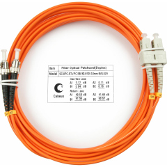 Патч-корды оптические Cabeus FOP-62-SC-ST-7m